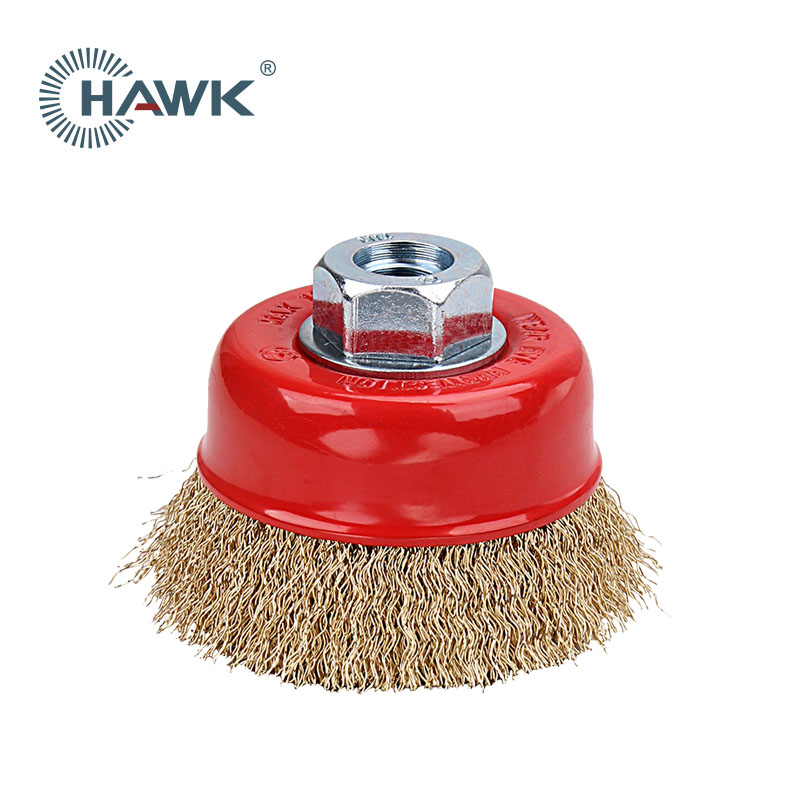 Characteristics of crimped cup wire brushes